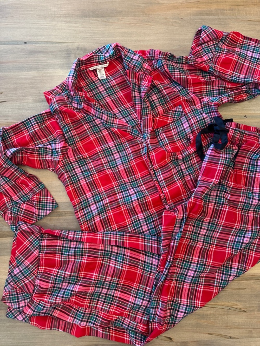 Victoria's Secret Red Plaid Women’s Pajama SET